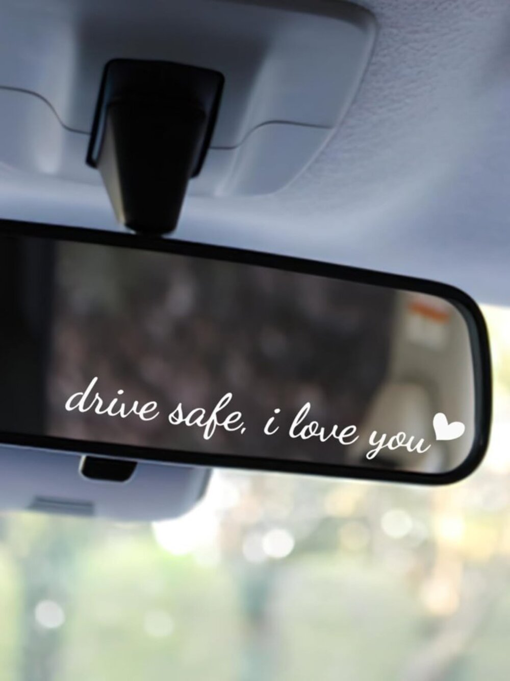 3x Drive Safe, I Love You Rearview Mirror Decal, Car Window Decals, Car Stickers